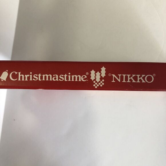 Vintage Christmastime Nikko Serving Ceramic Snack Cheese Board 9" x 5-3/4" Japan - Picture 7 of 8